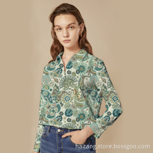 Printed Shirt Fabric Fine Denier Polyester Calico Cloth